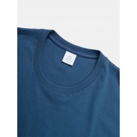 Mens Tokyo Letter Print Street 100% Cotton Short Sleeve T-Shirts