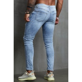 Men Ripped Slim Fit Skinny Jeans
