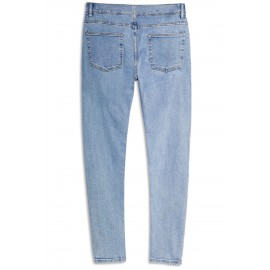 Sky Blue Go Racing Mens Checkerboard Rip & Repair Jeans