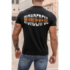 Black WONDERFUL Slim-fit Short Sleeve Men's T-shirt